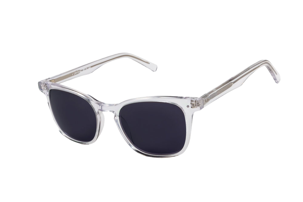 Crystal Sunglasses Readers (Grey) Angled View